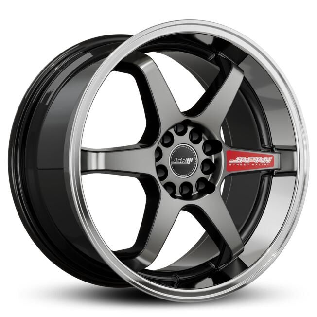 Japan Street Racing Wheels JSR ST21 Black Tinted Rims For Car JDM 6 Spoke Dish 18 Inch